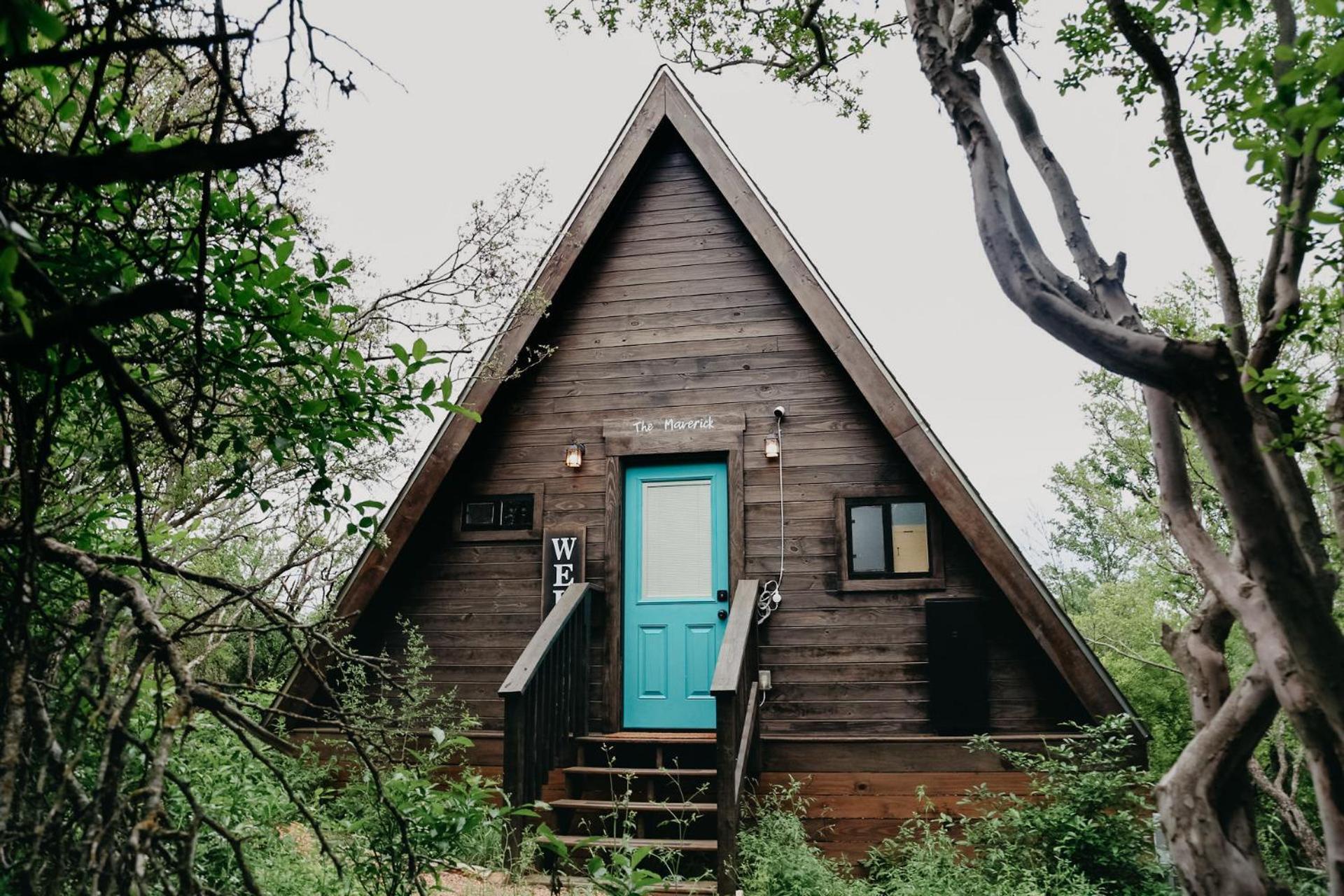 The Maverick: A-Frame W/ Hammock And Tree Top View New Braunfels Exteriör bild