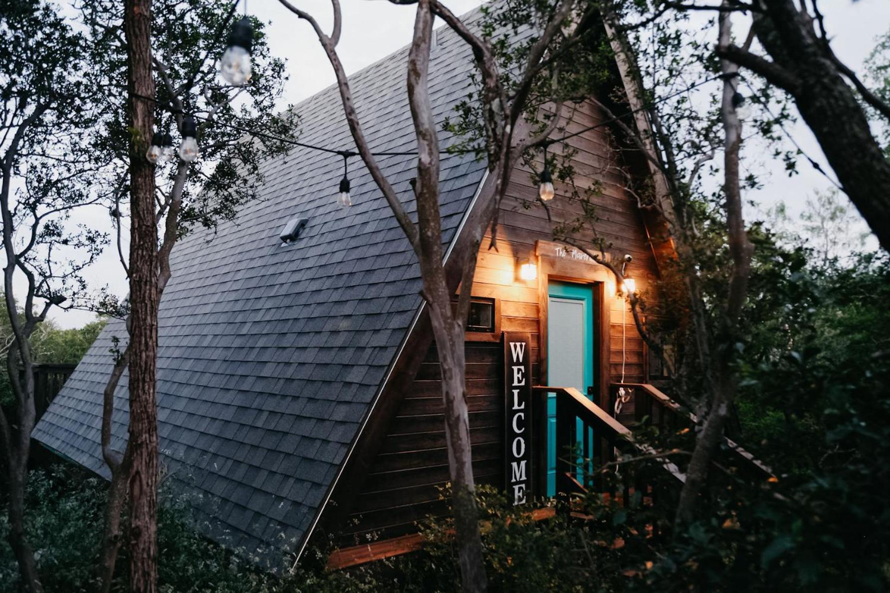 The Maverick: A-Frame W/ Hammock And Tree Top View New Braunfels Exteriör bild